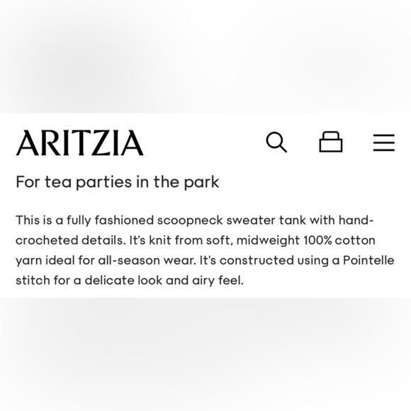 Aritzia Wilfred Gemma Top in Light Birch Small 100% cotton yarn knit tank - Picture 10 of 13